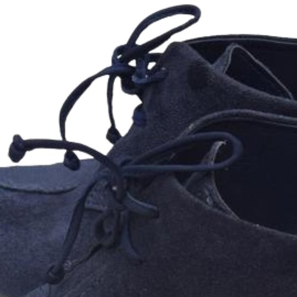 🌴 Clarks Navy Suede Wedges - Size 7 - Picture 3 of 10